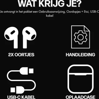Draadloze Bluetooth Oordopjes Zwart