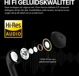 Draadloze Bluetooth Oordopjes Zwart