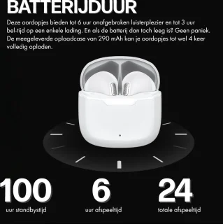 Draadloze Bluetooth Oordopjes Zwart