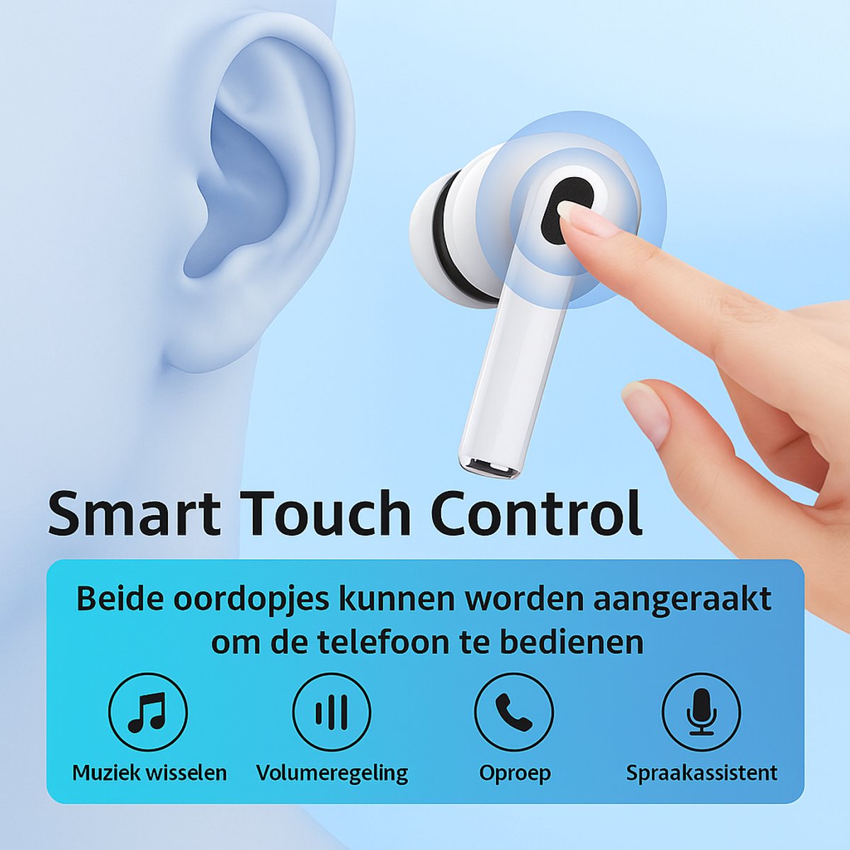 Wat vinden we goed aan de Draadloze In Ear Oordopjes Bluetooth 5.4 met Noise Cancelling
