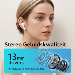 Draadloze In Ear Oordopjes Bluetooth 5.4 met Noise Cancelling