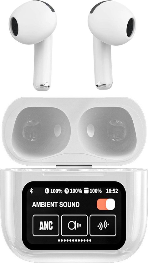 Veelzijdige draadloze in-ear oordopjes met slimme touchscreen case