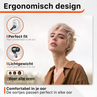Draadloze Oordopjes Bluetooth 5.2 Zwart