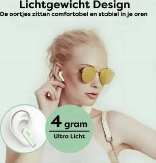 Draadloze Oordopjes Bluetooth 5.3 Groen