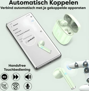 Draadloze Oordopjes Bluetooth 5.3 Groen
