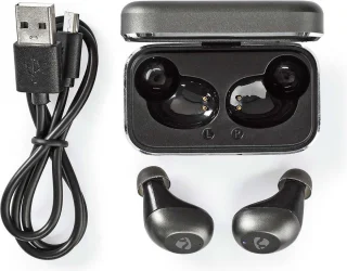 Draadloze Oordopjes Bluetooth Grijs/Zilver Charging Case