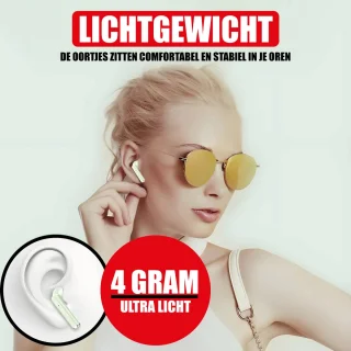 Draadloze Oordopjes Bluetooth Groen Noise Cancelling Microfoon