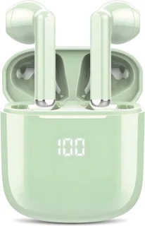 Draadloze Oordopjes Bluetooth Groen Noise Cancelling Microfoon