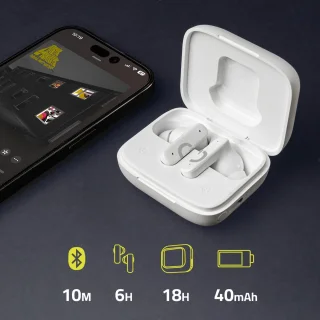 Draadloze Oordopjes Bluetooth Met Powerbank Case Wit