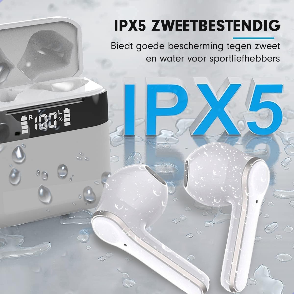 Draadloze Oordopjes Bluetooth Wit