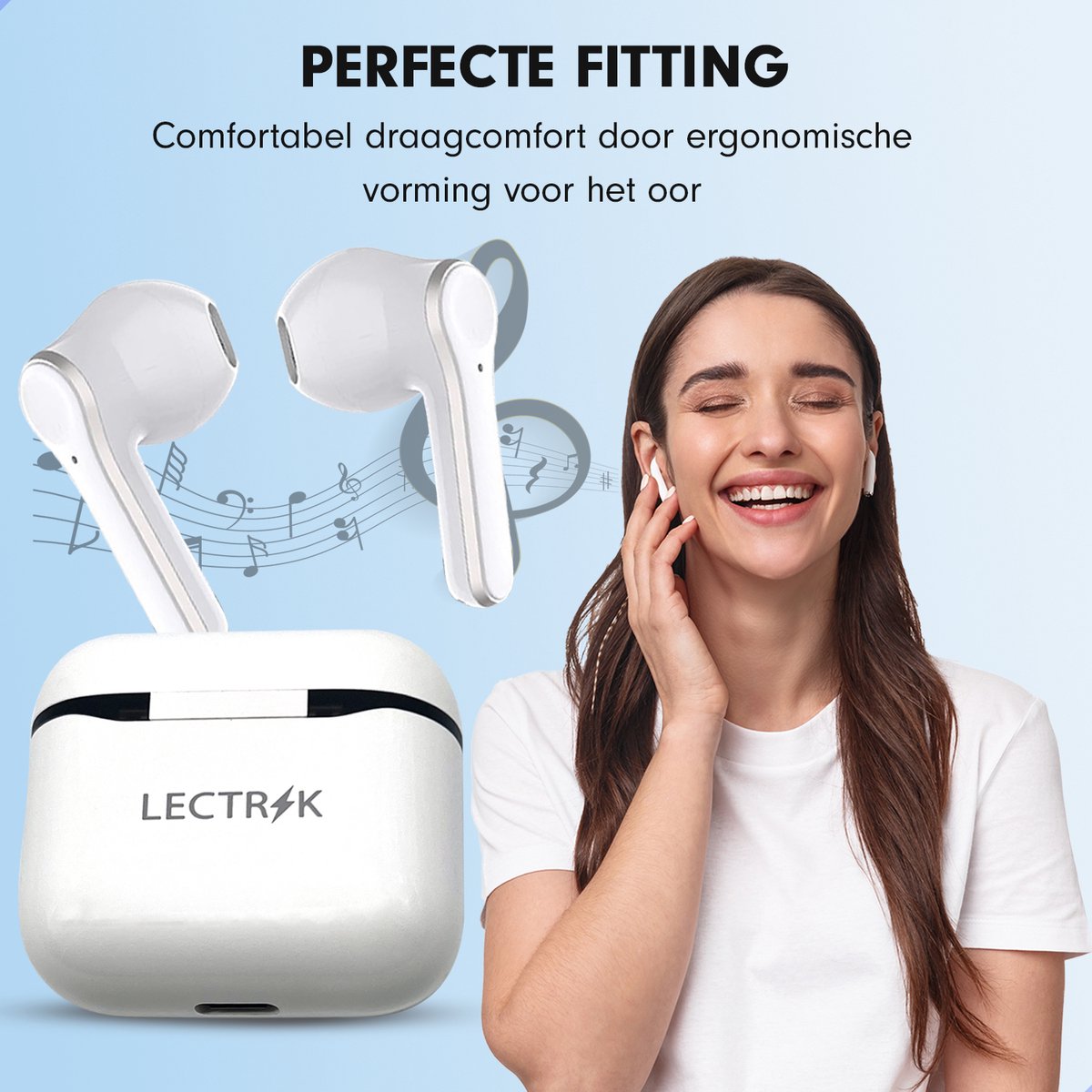 Draadloze Oordopjes Bluetooth Wit