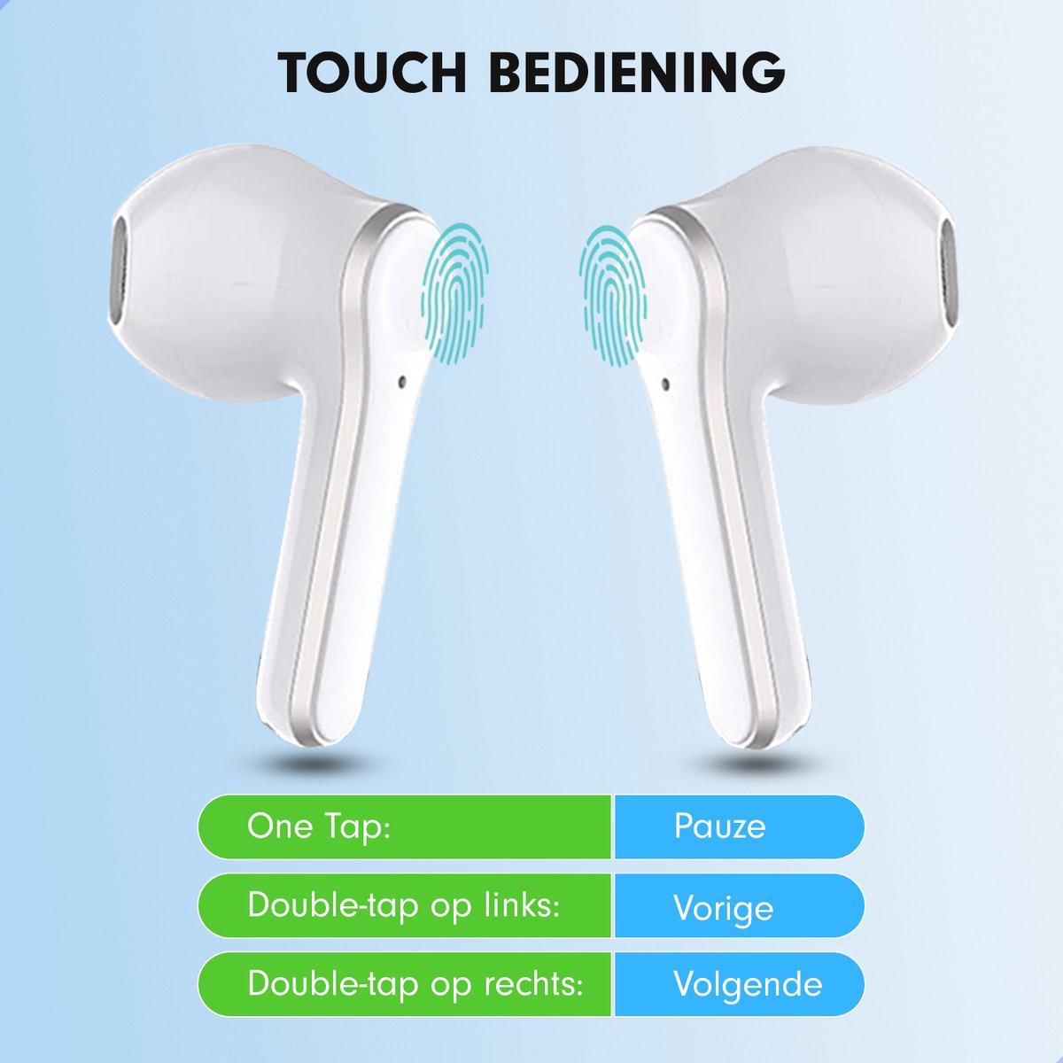 Draadloze Oordopjes Bluetooth Wit