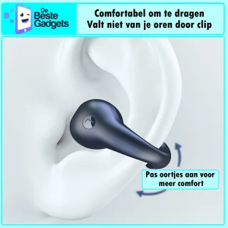 Draadloze oordopjes met oorclip Kaki Bluetooth 5.3