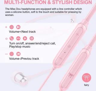 Draadloze Oordopjes Roze In Ear Sport
