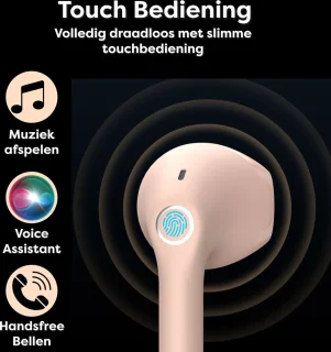 Draadloze Oortjes Bluetooth 5.0 Roze Goud Earbuds