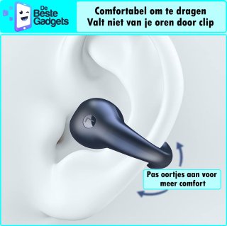 Draadloze Sport Oordopjes met Oorclip Zwart Bluetooth 5.3
