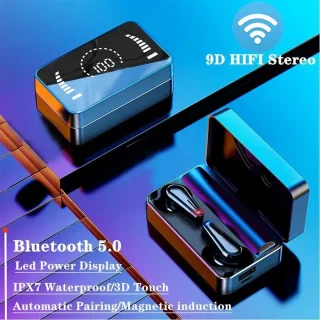 DrPhone AeroBeats Draadloze Bluetooth Earbuds Zwart