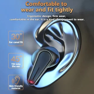 DrPhone AeroBeats Draadloze Bluetooth Earbuds Zwart