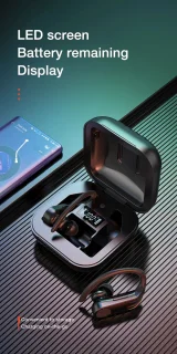 DrPhone DualTune Bluetooth 5.0 Draadloze Sport Oordoppen Zwart