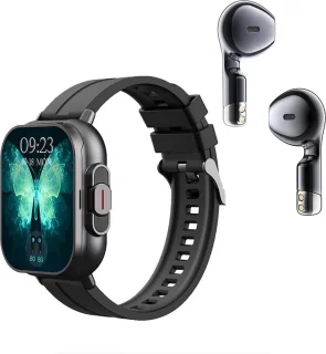 DrPhone DualX Duo2 Smartwatch - Zwart