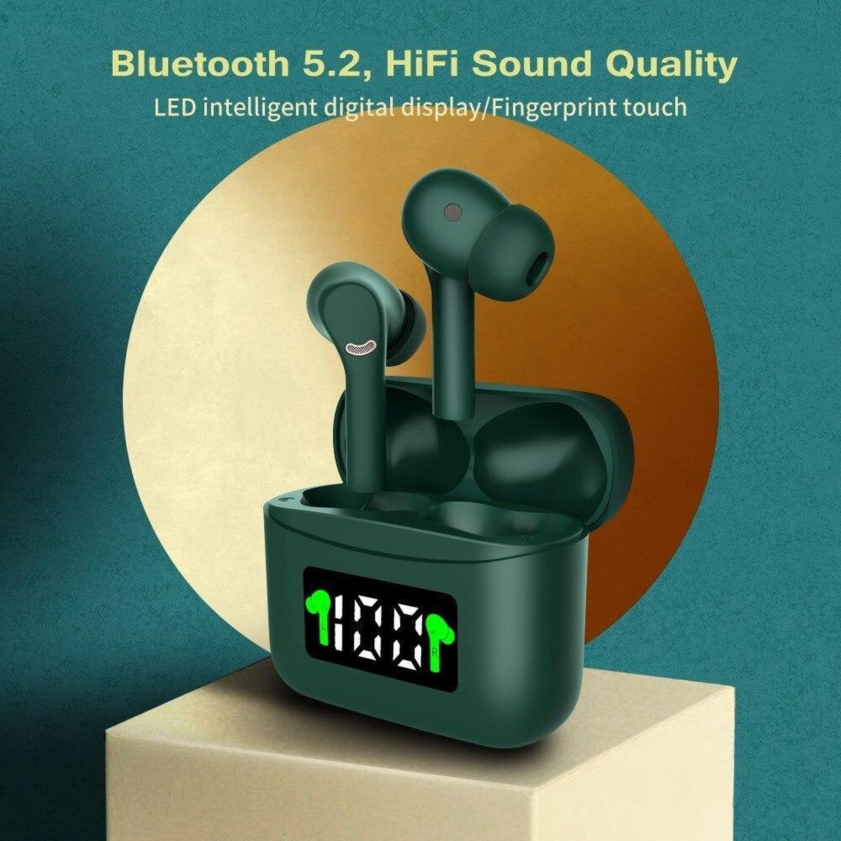 Wat vinden we goed aan de DrPhone G3 Bluetooth 5.2 Draadloze Oordoppen Groen