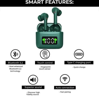 DrPhone G3 Bluetooth 5.2 Draadloze Oordoppen Groen
