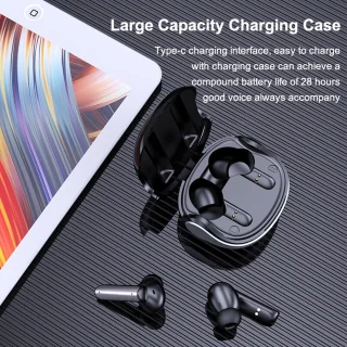 DrPhone Hi-NX Draadloze Bluetooth 5.3 In-Ear Oordoppen Zwart