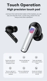 DrPhone Hi-NX Draadloze Bluetooth 5.3 In-Ear Oordoppen Zwart
