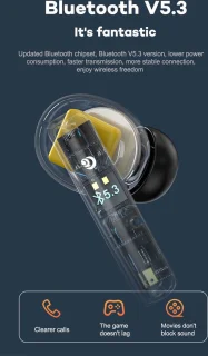 DrPhone Hi-NX Draadloze Bluetooth 5.3 In-Ear Oordoppen Zwart