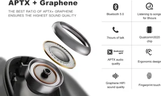 DrPhone Hi-Pro APTX Draadloze Bluetooth Oordoppen Wit