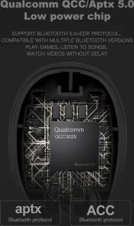 DrPhone Hi-Pro APTX Draadloze Bluetooth Oordoppen Wit