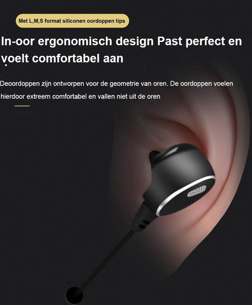 DrPhone LEGENDX A11 In-Ear Oordoppen Lightning Zwart