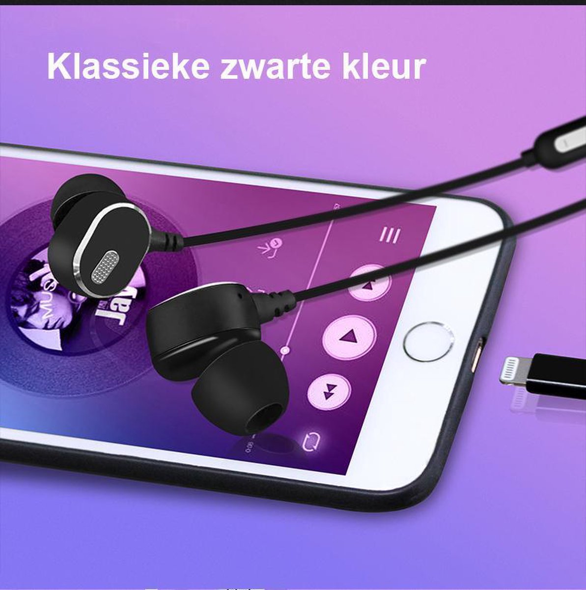 DrPhone LEGENDX A11 In-Ear Oordoppen Lightning Zwart