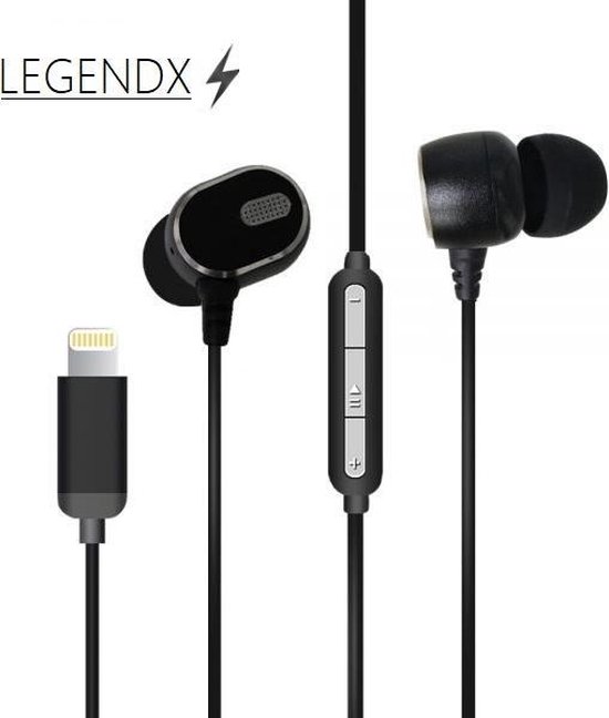 DrPhone LEGENDX A11 In-Ear Oordoppen Lightning Zwart
