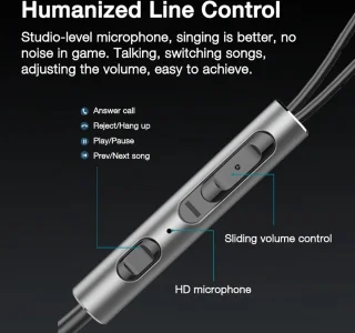 DrPhone M10 In-Ear Oordopjes Bedraad Zwart