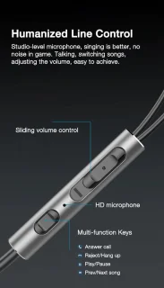 DrPhone M10 In-Ear Oordopjes Bedraad Zwart