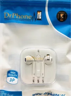 DrPhone Reflecterende Sportarmband XL 6.5 inch met Headset en Microfoon Wit/Zwart