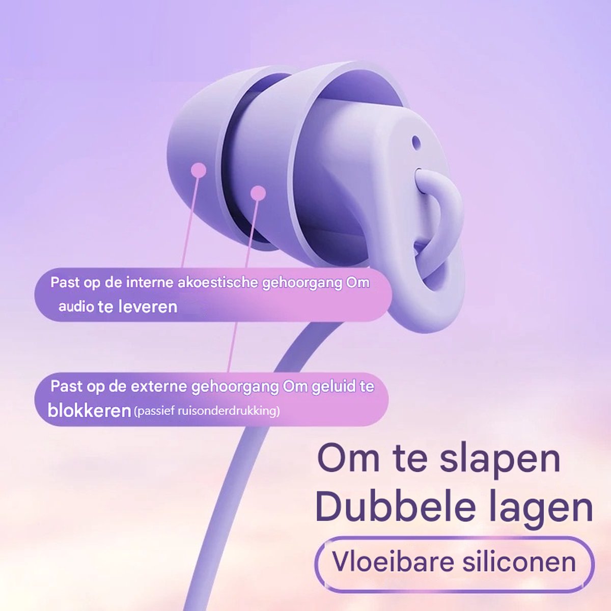DrPhone SilencePro Lightning In-Ear Oordoppen Zwart