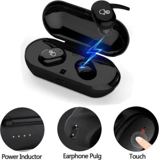 DrPhone TWS Draadloze Oordopjes Bluetooth 5.0 Zwart