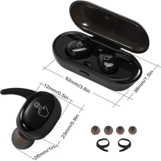 DrPhone TWS Draadloze Oordopjes Bluetooth 5.0 Zwart