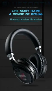 DrPhone WH1 Bluetooth Koptelefoon Zwart