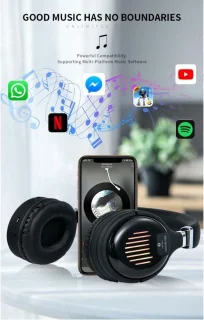 DrPhone WH1 Bluetooth Koptelefoon Zwart