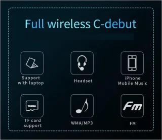 DrPhone WH1 Bluetooth Koptelefoon Zwart