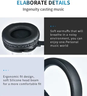 DrPhone WH1 Bluetooth Koptelefoon Zwart