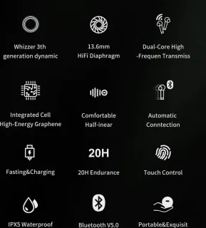 DrPhone WHIZ2 Draadloze In-Ear Oordoppen Groen