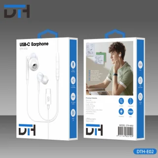 DTH USB-C In-Ear Oordopjes Met Microfoon 120cm Bedraad