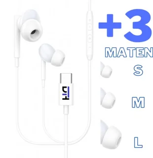 DTH USB-C In-Ear Oordopjes Met Microfoon 120cm Bedraad