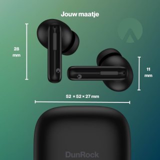 DunRock Bubble draadloze oordopjes zwart