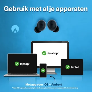 DunRock Pop draadloze in-ear oordopjes Bluetooth ANC