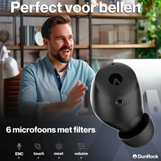 DunRock Pop draadloze in-ear oordopjes Bluetooth ANC